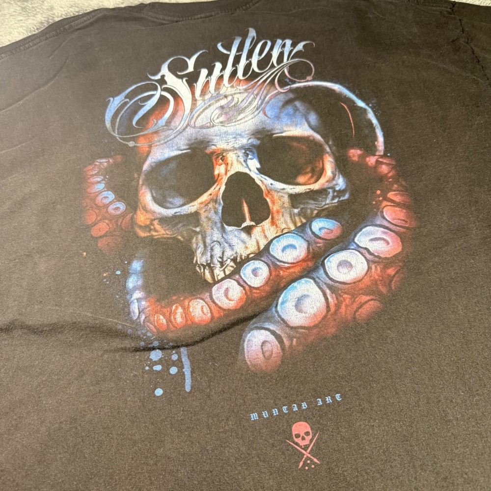 Sullen Art Collective Muntas Art Skull Octopus Tentacle Black T-Shirt Sz 3XL